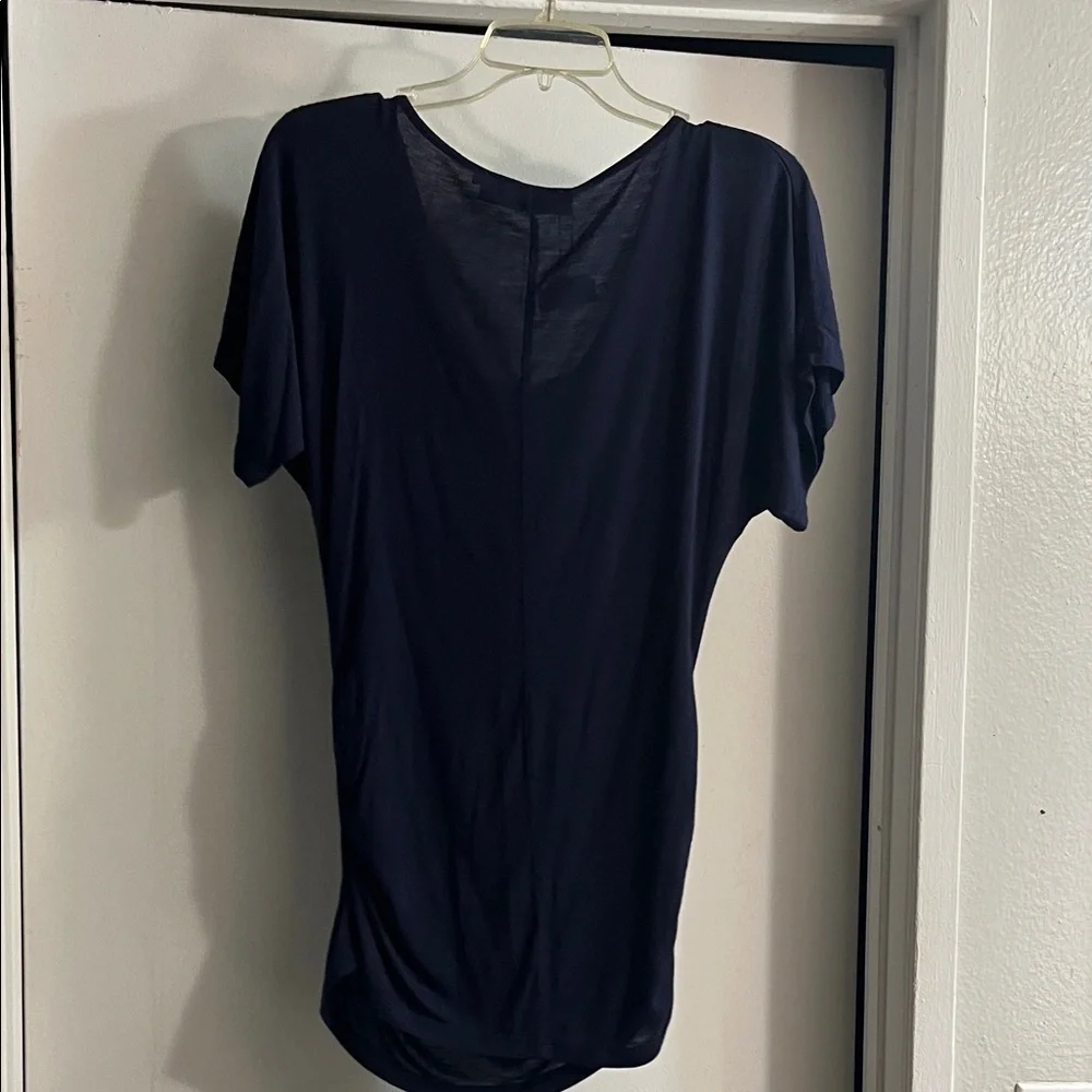 Women's Navy Drape Top - Picture 6 of 6